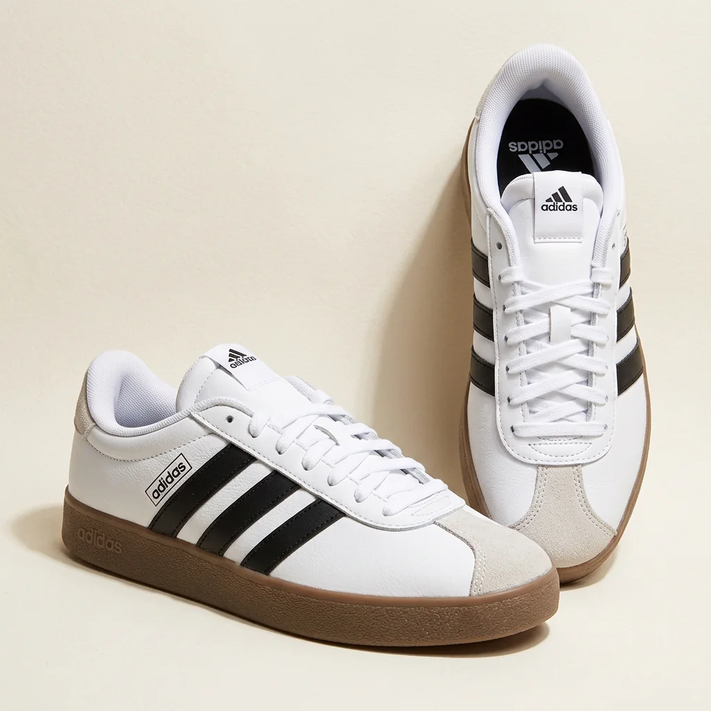Tenis Adidas blanco y negro